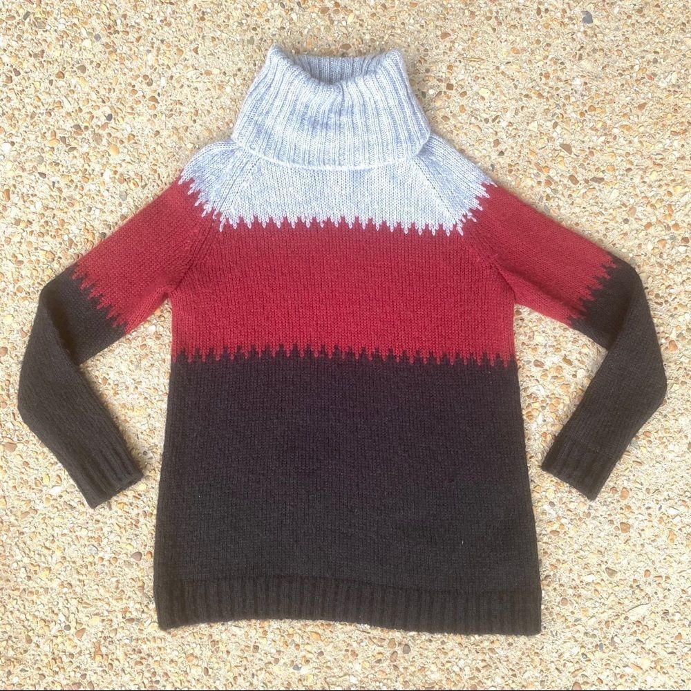 Bass Colorblock Alpaca Blend Oversize Sweater Size M